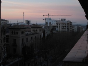 view from the hotel room in Jaen