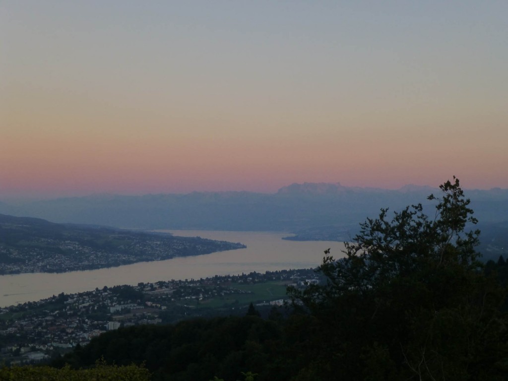 sunset Lake Zurich