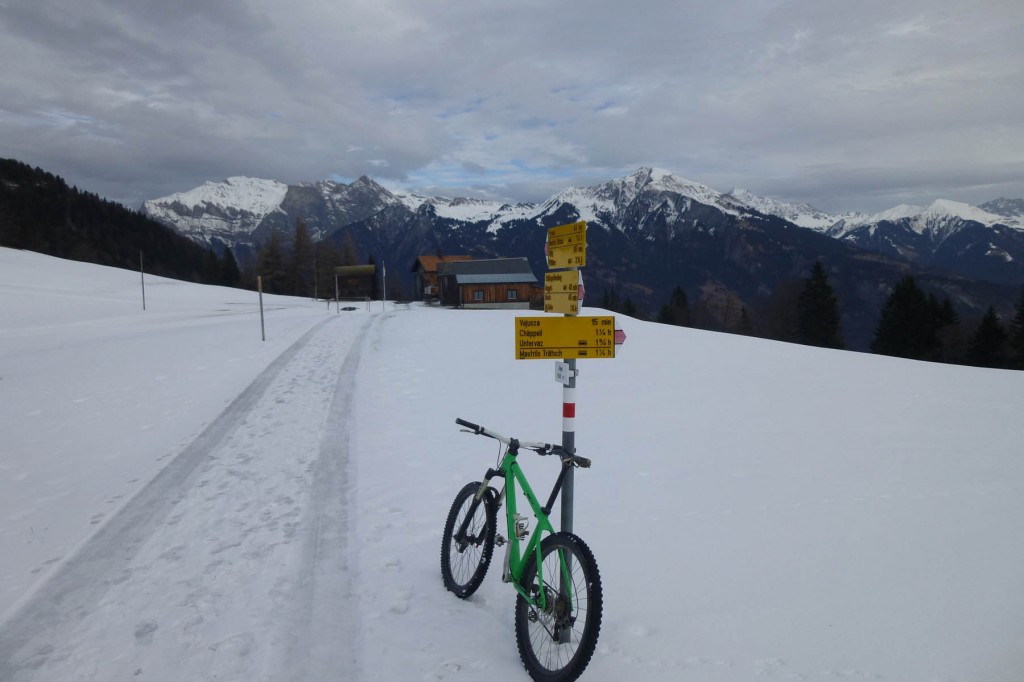 snowy singletrack
